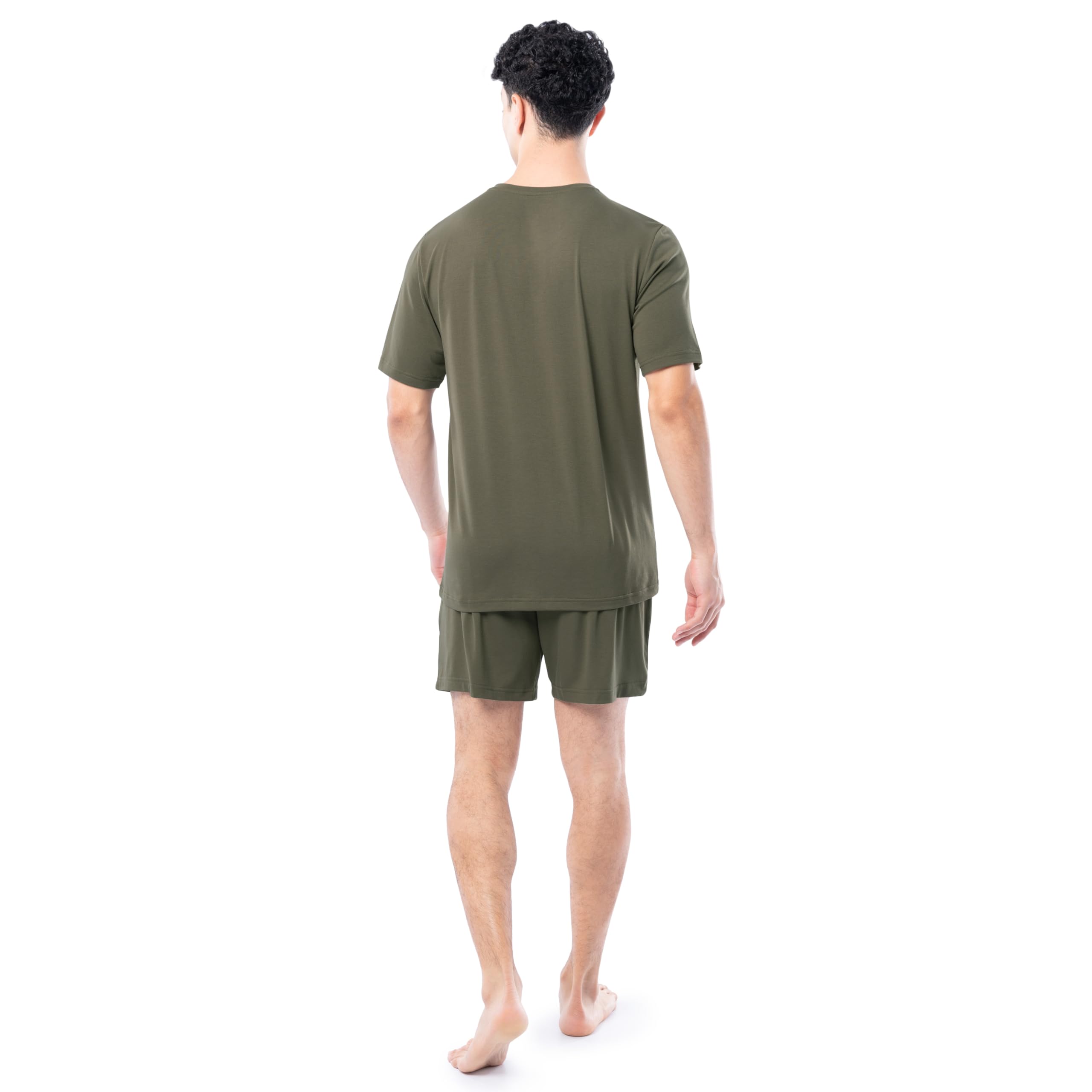 Fruit of The Loom 360 Stretch Short Sleeve V-Neck Top and Short Sleep Pajama Set Juego de Pijama Hombre