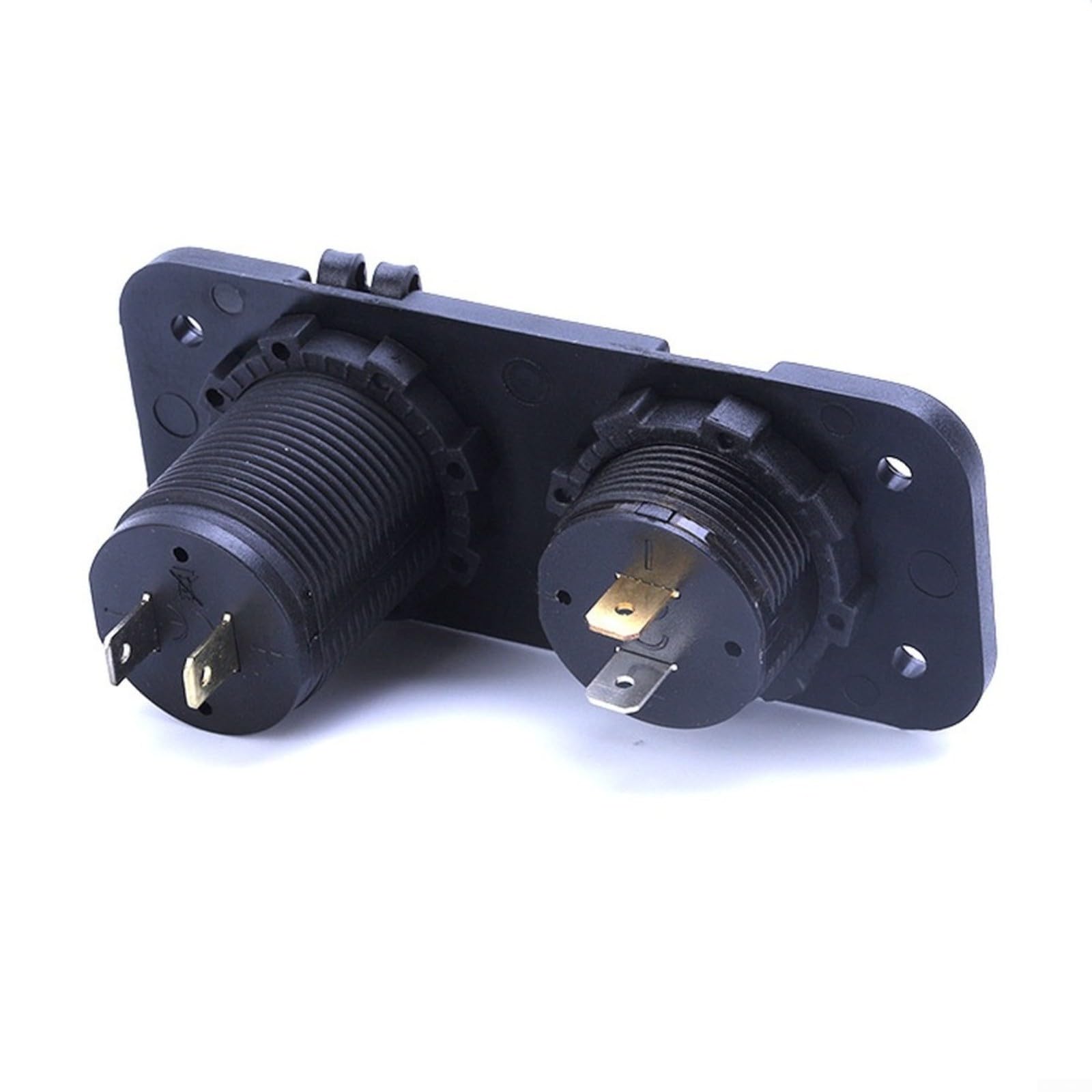 Panel de cargador de coche USB dual con voltímetro, carga rápida de 3,1 A, indicador LED, 12-24 V, compatible con coches, camiones, barcos (verde)