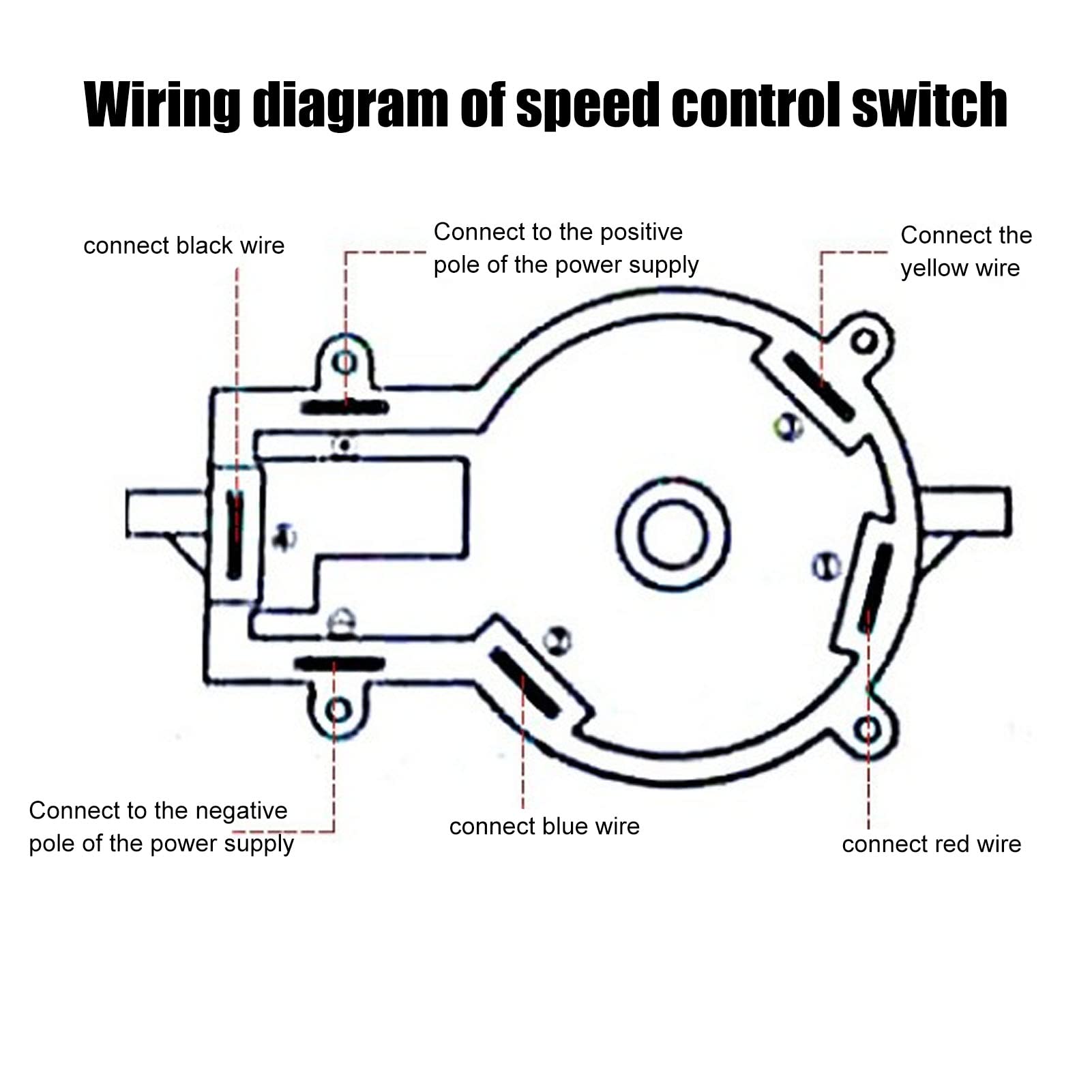 Interrupteur de Moteur à Hélice électrique 12V 24V, Contrôleur de Vitesse, Régulateur de Vitesse du Moteur
