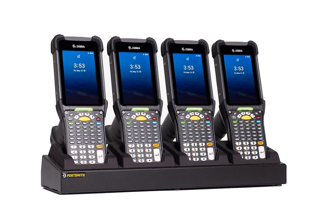 4 Slot Charging Dock for Zebra MC 9300, Charger for MC9300, MC9400, MC9450: Portsmith PSC4MC9300C