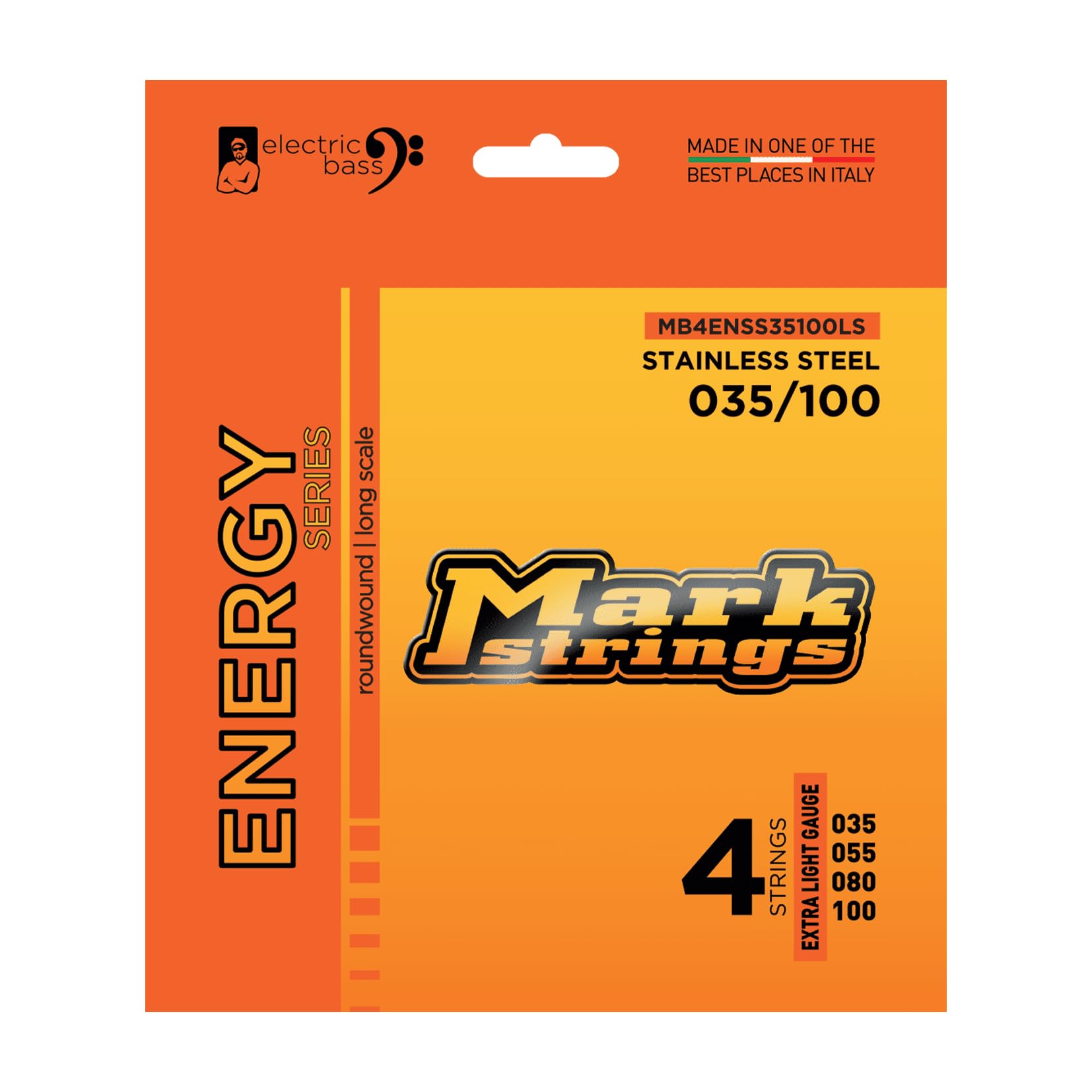 Cordes Markbass Energy Series 35/100 pour basse 4 cordes