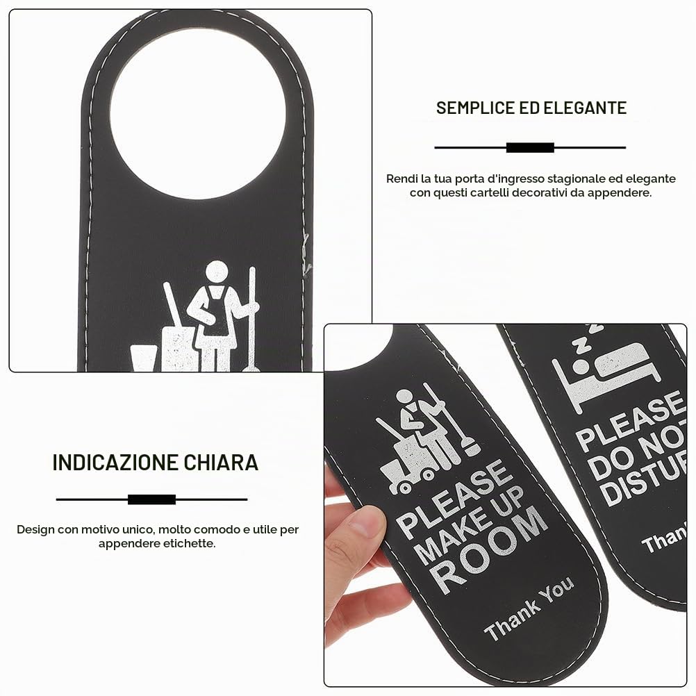 Operitacx 20 Pz Cartello Non Disturbare Porta Hotel Doppia Faccia Cartello Appendere Per Camera Make up Design Semplice Resistente Adatto Ufficio Bar Club