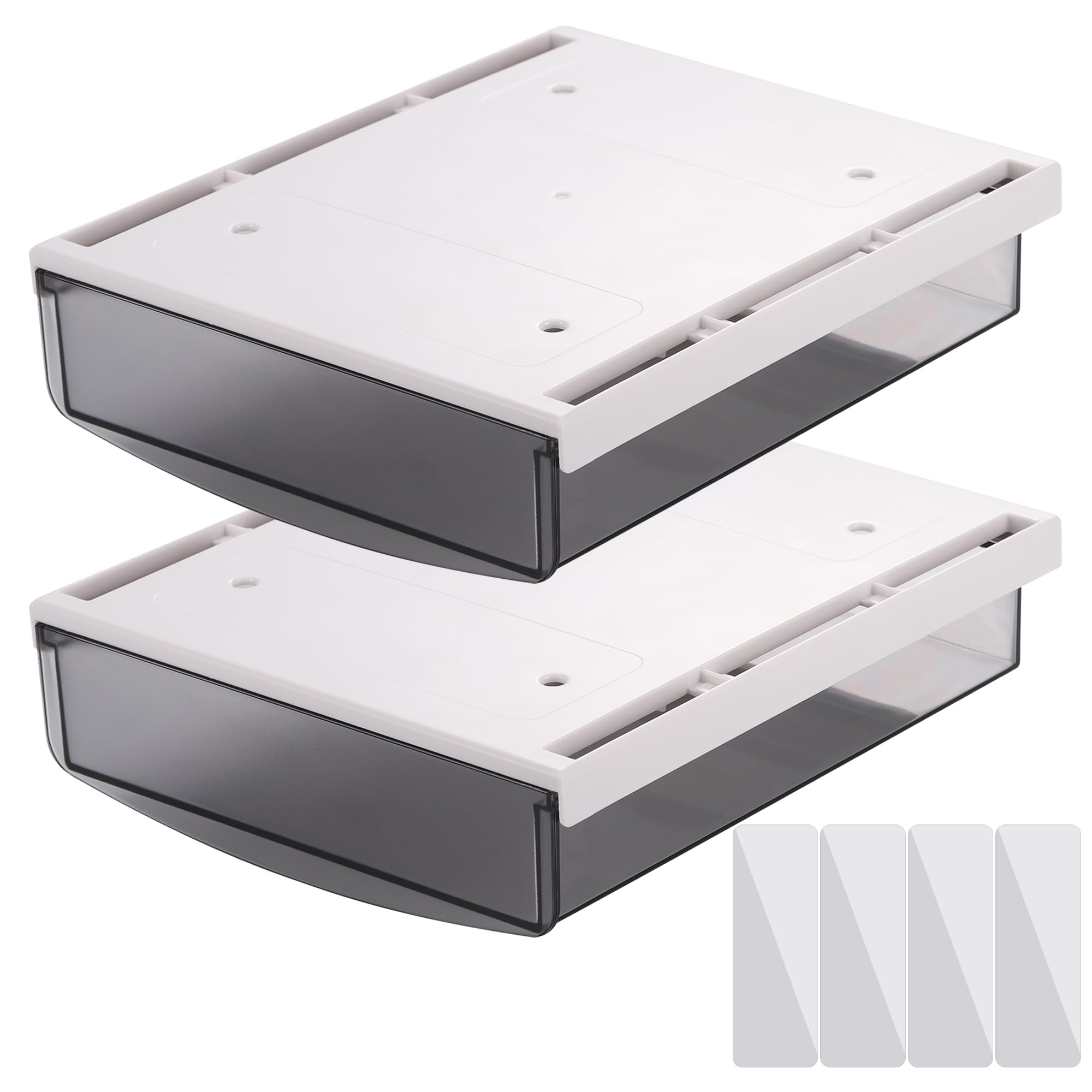 Fentar Cassetto Scrivania Trasparente in ABS, 2 Pezzi, Organizzatore per Ufficio