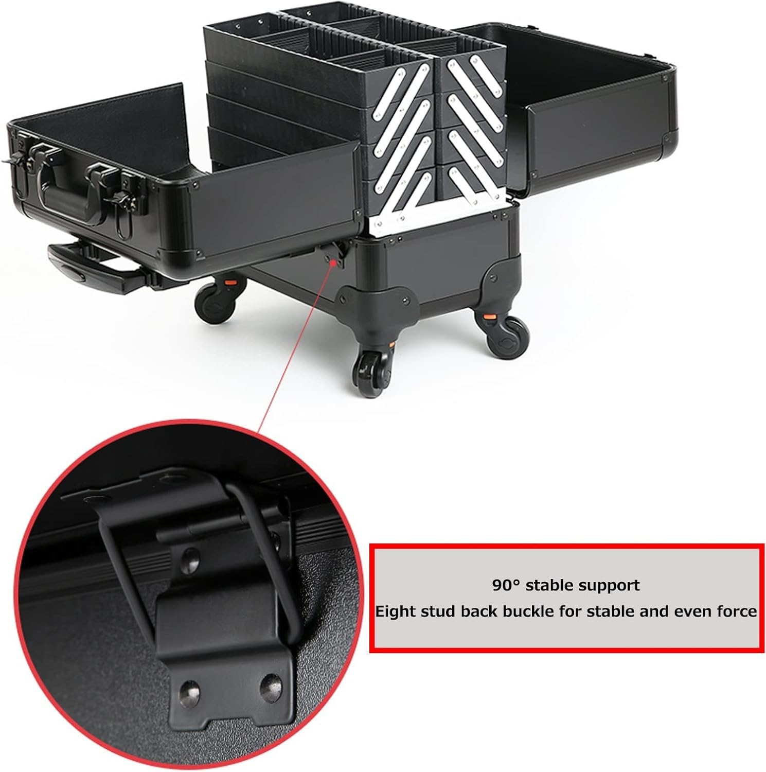 Kosmetyczka Przenośna Podróżna Kosmetyczka Wodoodporna Kosmetyczka Organizer Torba Na Kosmetyki Torba Wielofunkcyjna Kosmetyczka Podróżna Kosmetyczka Kosmetyczna, Noir, 43x22x36cm