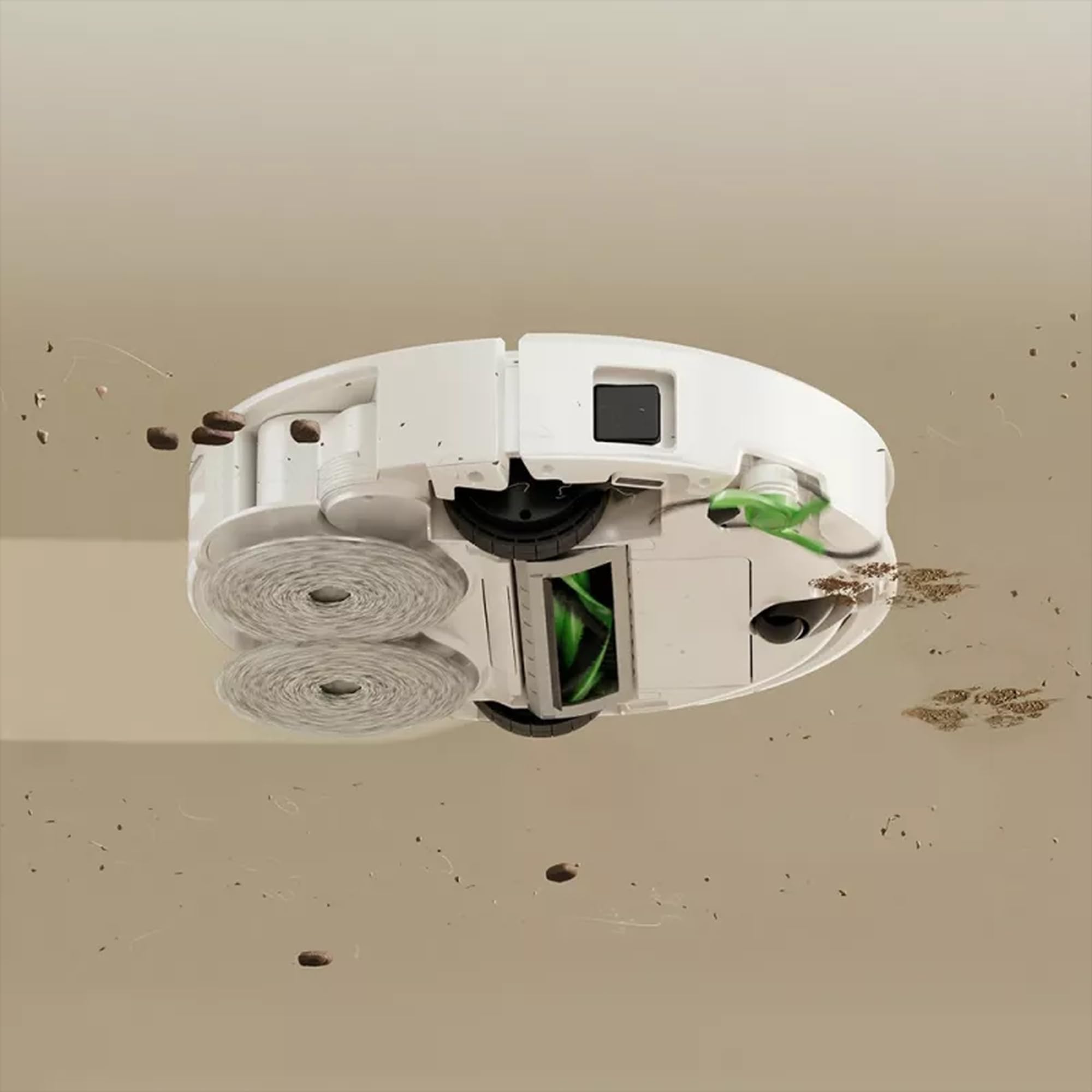 iRobot Roomba® 515 Combo ze stacją Auto Empty, robot odkurzająco-mopujący, moc ssania 22000 Pa, obrotowe mopy, pranie i suszenie padów, biały