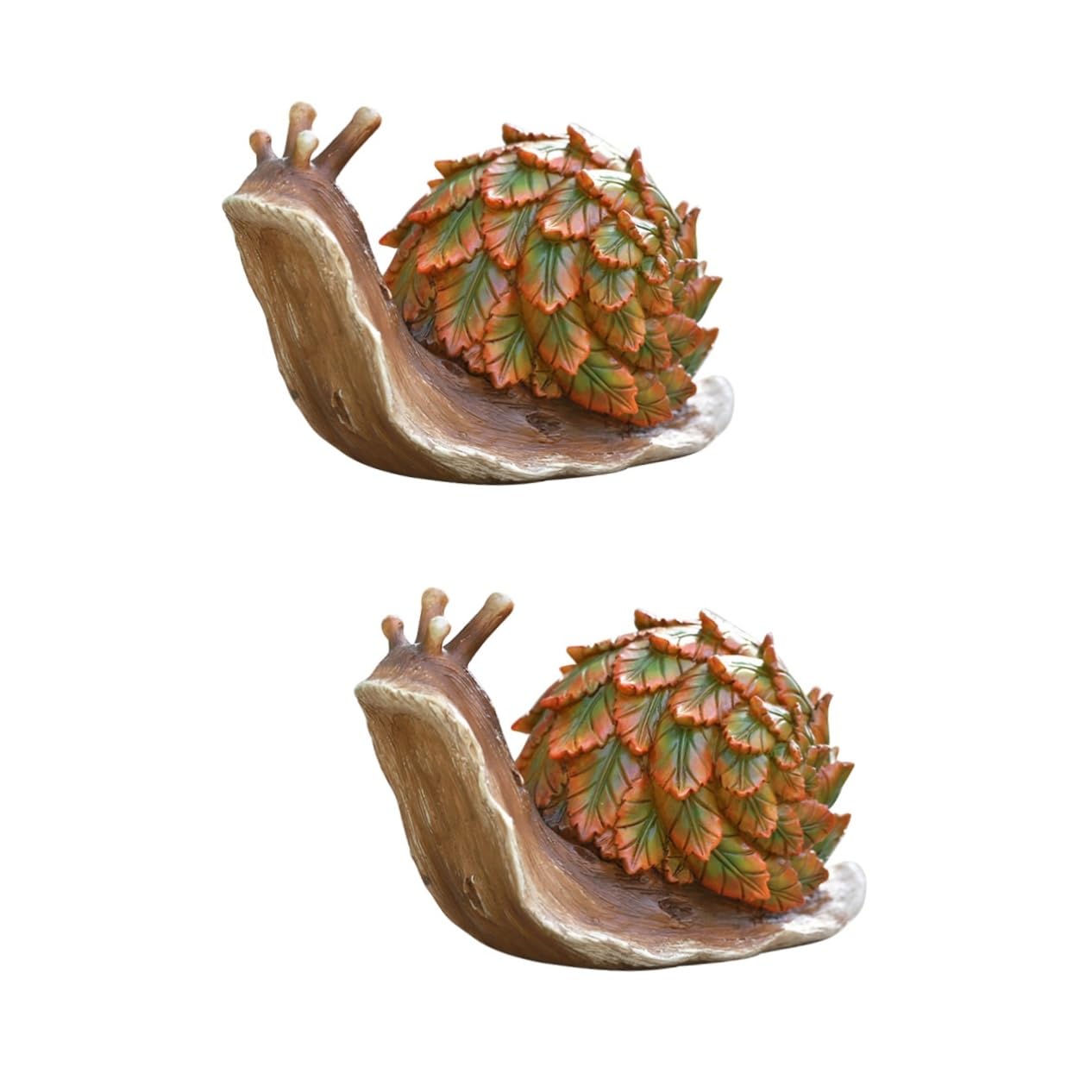 YARNOW2pcs Ornaments Pendants Snail Garden Sculpture Outdoor Figurine Decoraciones Para Salas De Casa Art Decor Household Decor Snail Ornament Animal Synthetic Resin Statuette