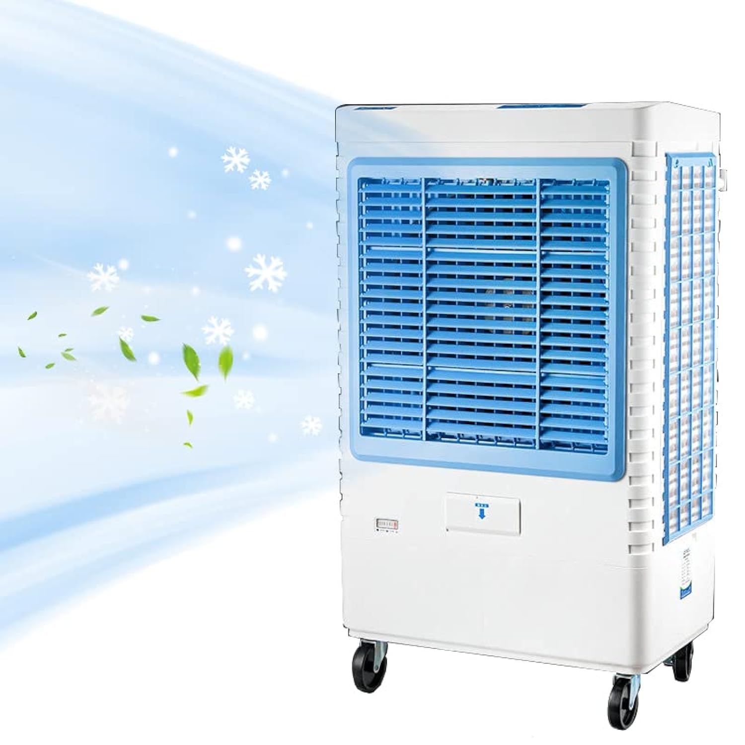 SUNRISE 60L Commercial Home Air cooler, Heavy duty Air-Conditioning Fan, 3-In-1 Evaporative Air Cooler, 3 Wind Speeds Outdoor Indoor Use,Cooling UP to 70 Sqm (60L)