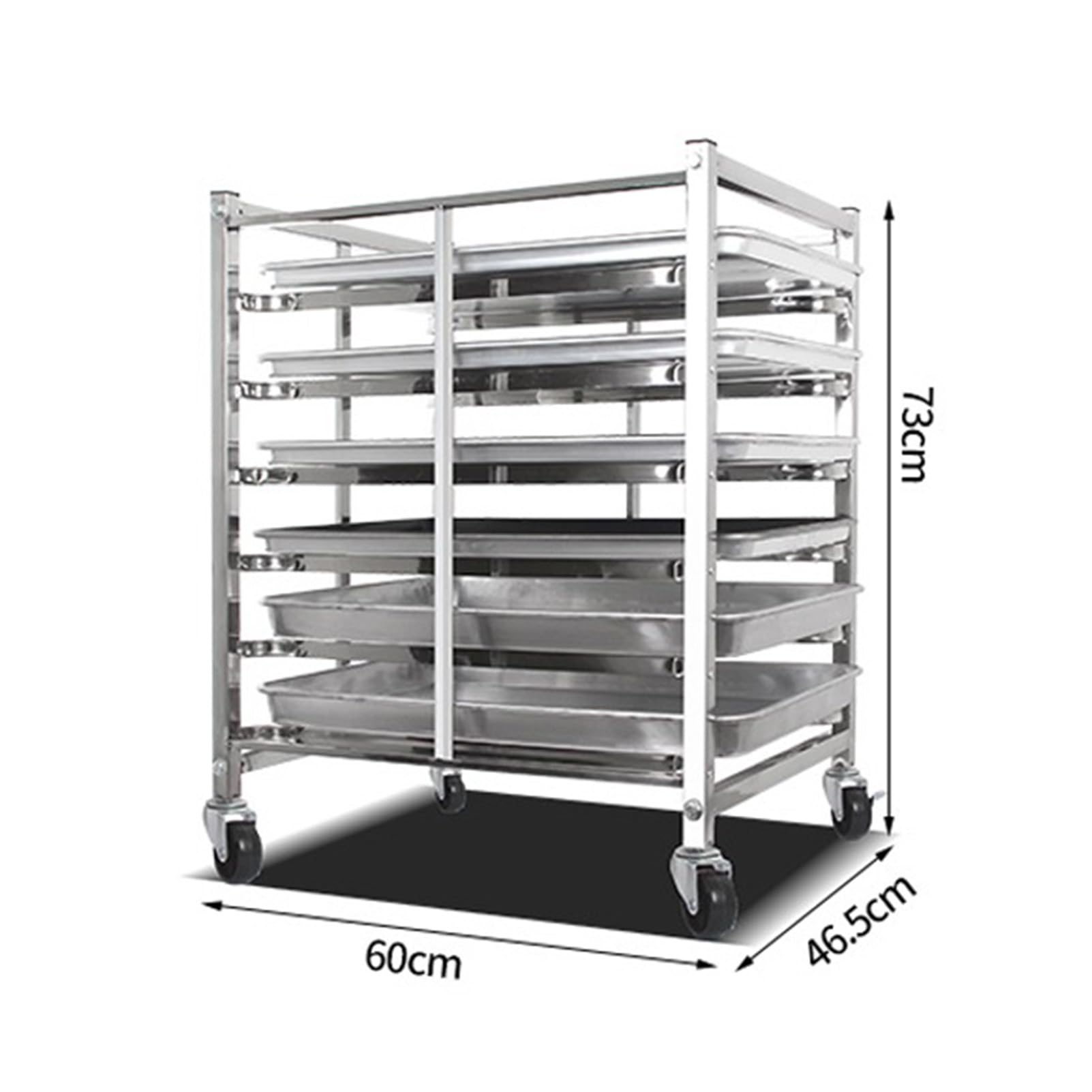 Estante de velocidad para panadería, bandejas de alimentos, carritos de refrigeración para hornear y panaderos comerciales, carrito de acero inoxidable resistente, bandeja para hornear masa de pan