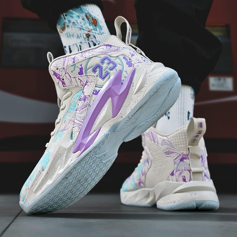 Image of Men's Basketball Shoes Fashion Printed Sneakers