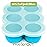 WeeSprout Silicone Freezer Tray with Clip on Lid Perfect Food Storage Container for Homemade Baby Food, Vegetable, Fruit Purees, and Breast Milk (Bright Blue, Six 3 Ounce Sections)
