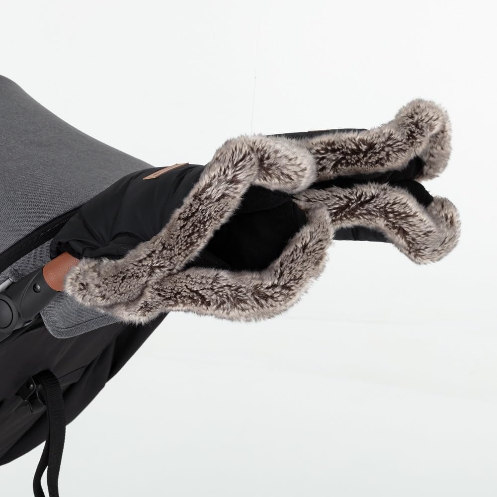 Petite&Mars Sacco nanna per passeggino Fusak 4v1 Arctic * Sacco nanna invernale per passeggino, passeggino e seggiolino auto * Warrm * Impermeabile * Antivento, Set Forever Black, 78/110x48cm,
