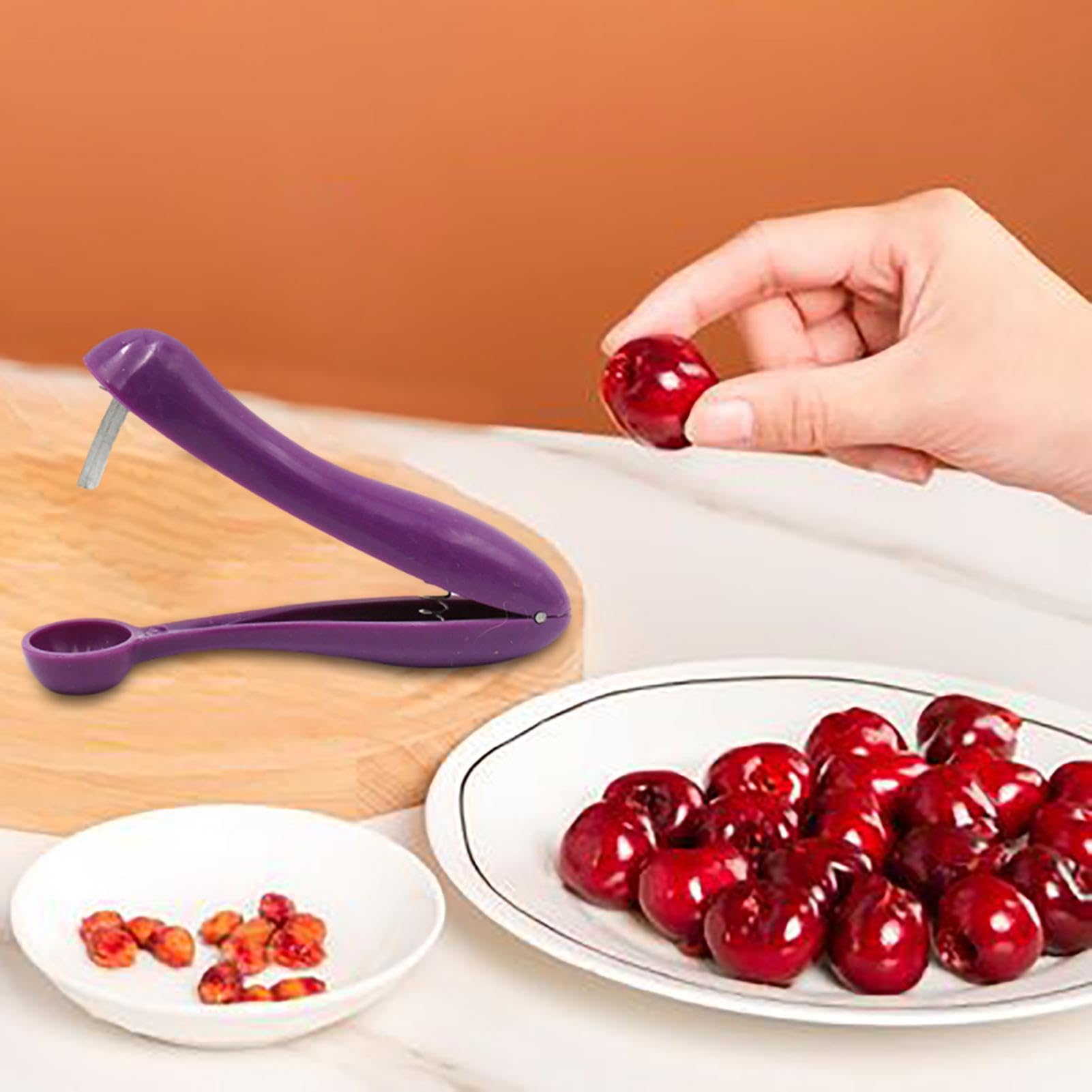 2 Piezas Deshuesadora De Cerezas Y Aceitunas | Quita Huesos Frutas Multifunción ABS Silicona | Descorazonador Portátil Para Cocina Hogar Apto Lavavajillas