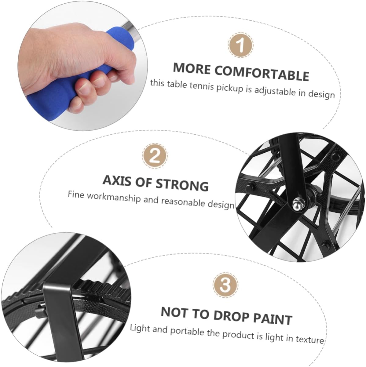 YARNOW Tennis Ball Retriever Tennis Ball Basket Smooth Roller for Easy Pickups