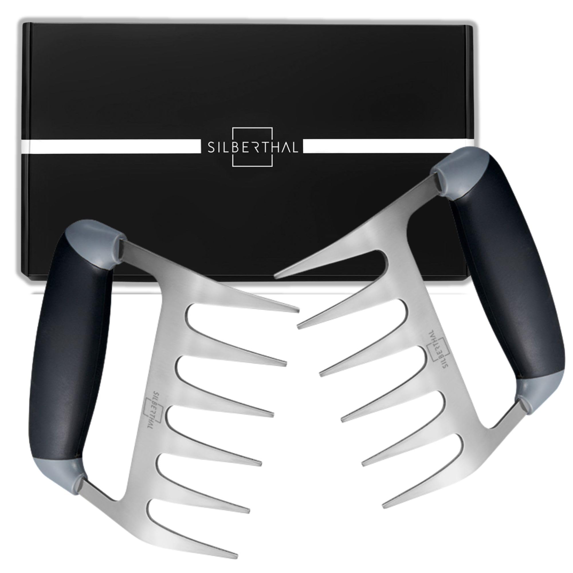 SILBERTHAL Pulled pork artigli per carne – Set artigli pulled pork – Forchettoni da carne BBQ – Barbecue artigli – Acciaio inox