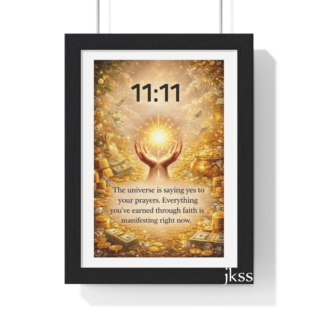 Wall Decor Art of 11:11 Angel Number Manifestation Wall Art