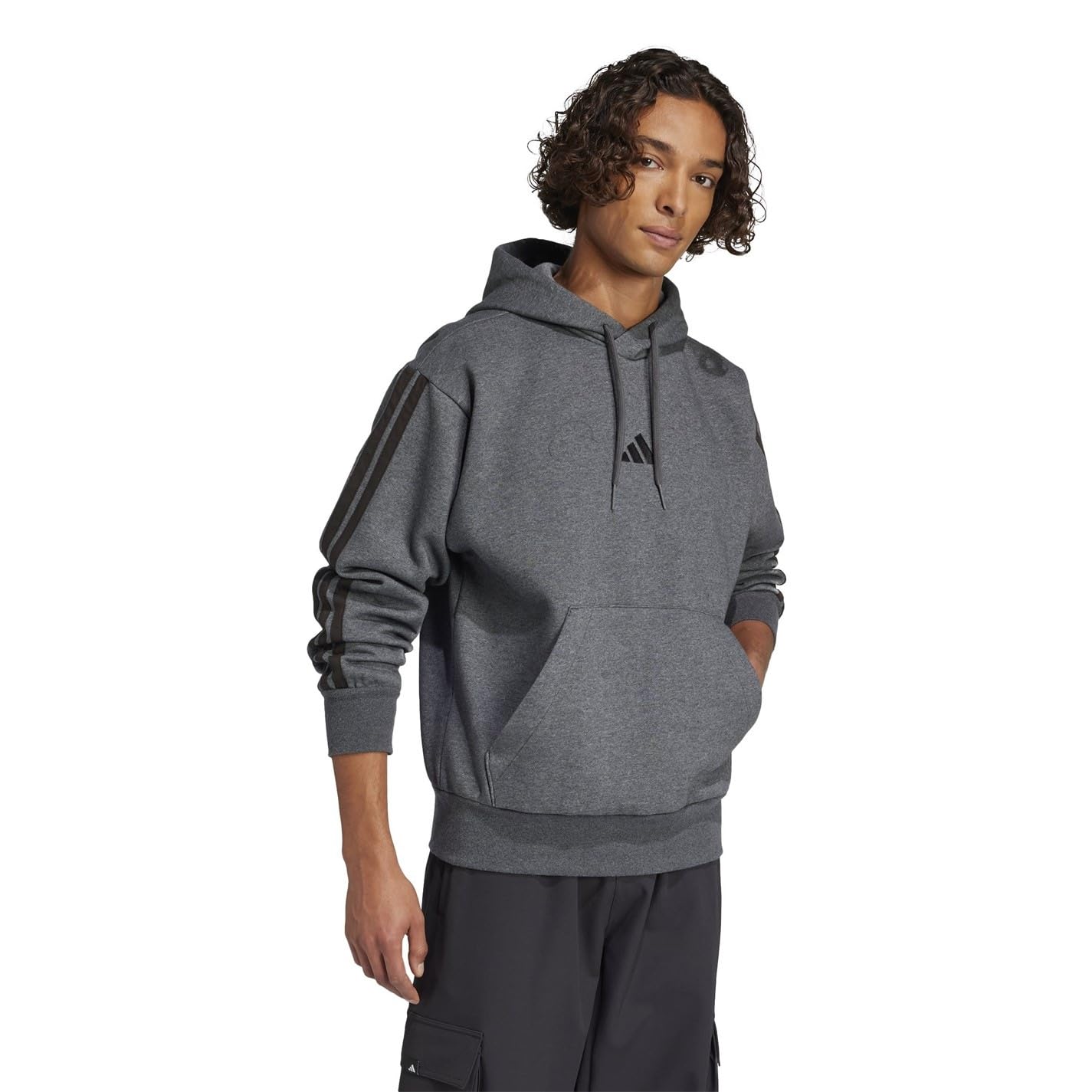 Adidas Essentials Fleece 3-Stripes Hoodie Sudadera con Capucha Hombre (Pack de 1)