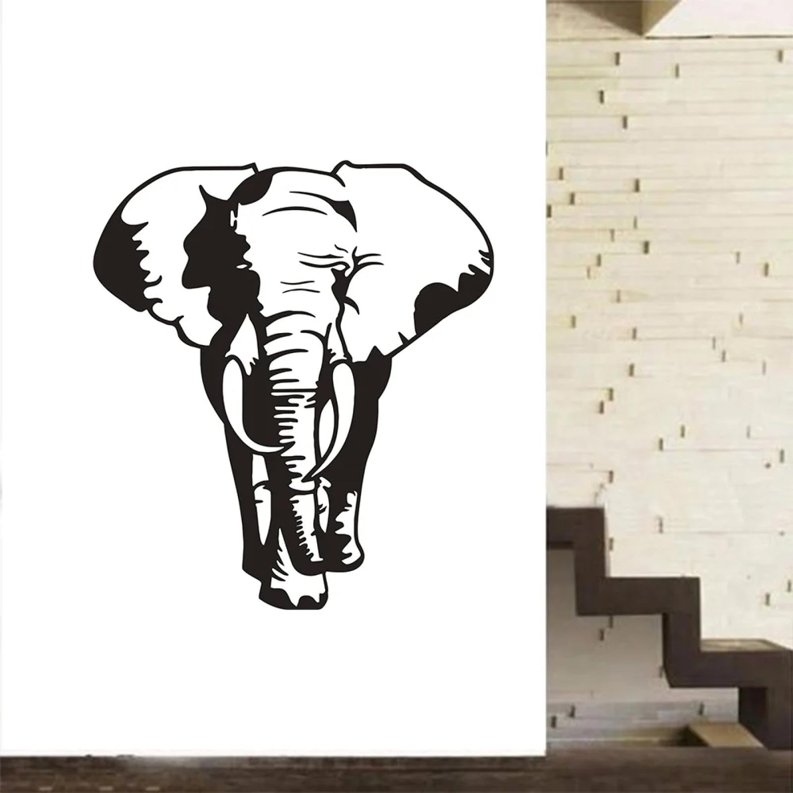 WEIMEIJIE Black Elephant wall Sticker, Decorative Decal, Art Sticker for Kindergarten, Nursery, Children's Room, playroom.