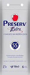 Preservativo Extra Lubrificado com Óleo de Silcone com 6 Unidades, Preserv