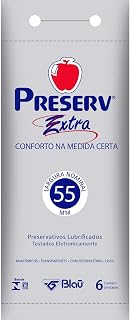Preservativo Extra Lubrificado com Óleo de Silcone com 6 Unidades, Preserv