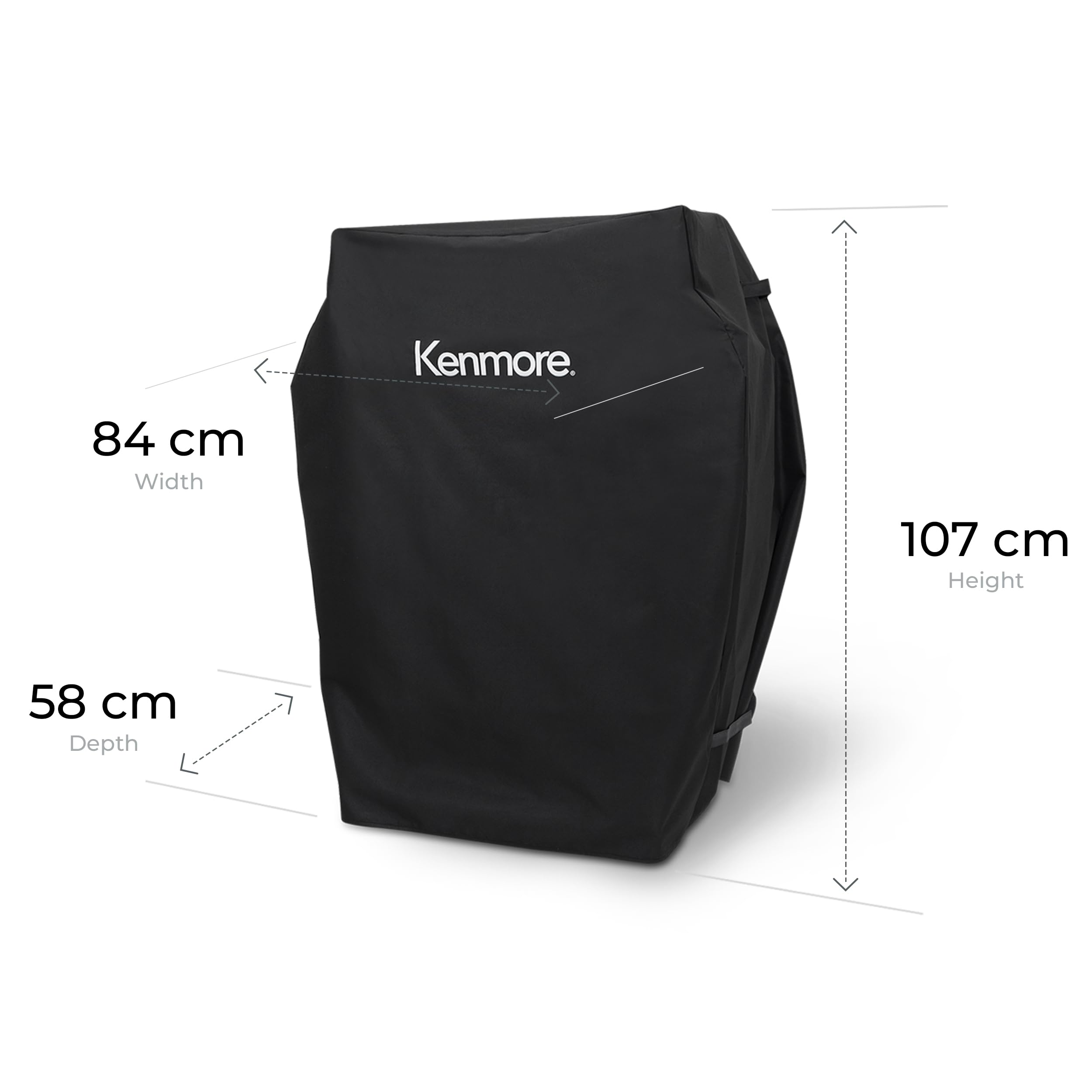 Kenmore Funda Barbacoa Exterior Impermeable | Protectora Universal para BBQ | Accesorios Barbacoa Resistente al Agua | Barbacoa a Gas de 2-3 Quemadores | Rectangular 107 x 84 x 58 cm