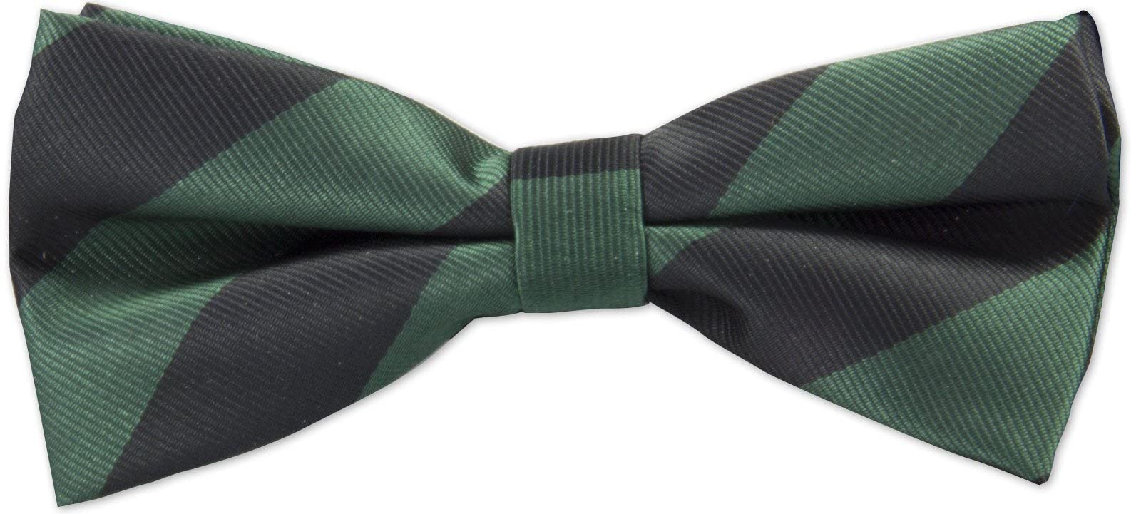 The Regimental Shop Men's Green/Black Rifle Brigade Polyester (Pretied) Regital Bow Tie