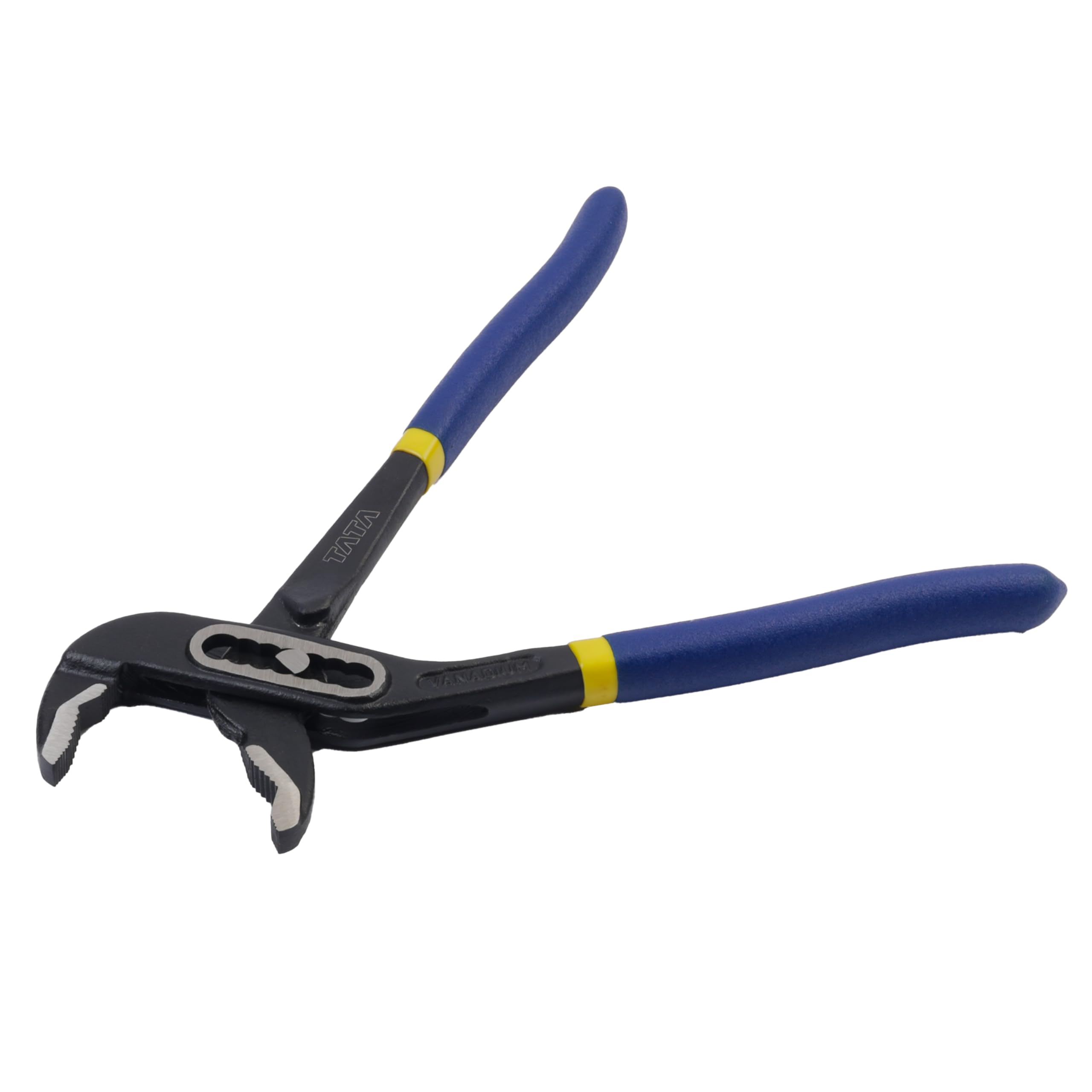 TATA AGRICO Water Pump Plier with 7 Position Size Adjustment| Plumber Plier for Turning & Holding Pipes, Nuts, Bolts | High Strength Body| Ergonomic Cushion Grip -10 Inch/250mm (Blue & Black, PLW002) 1