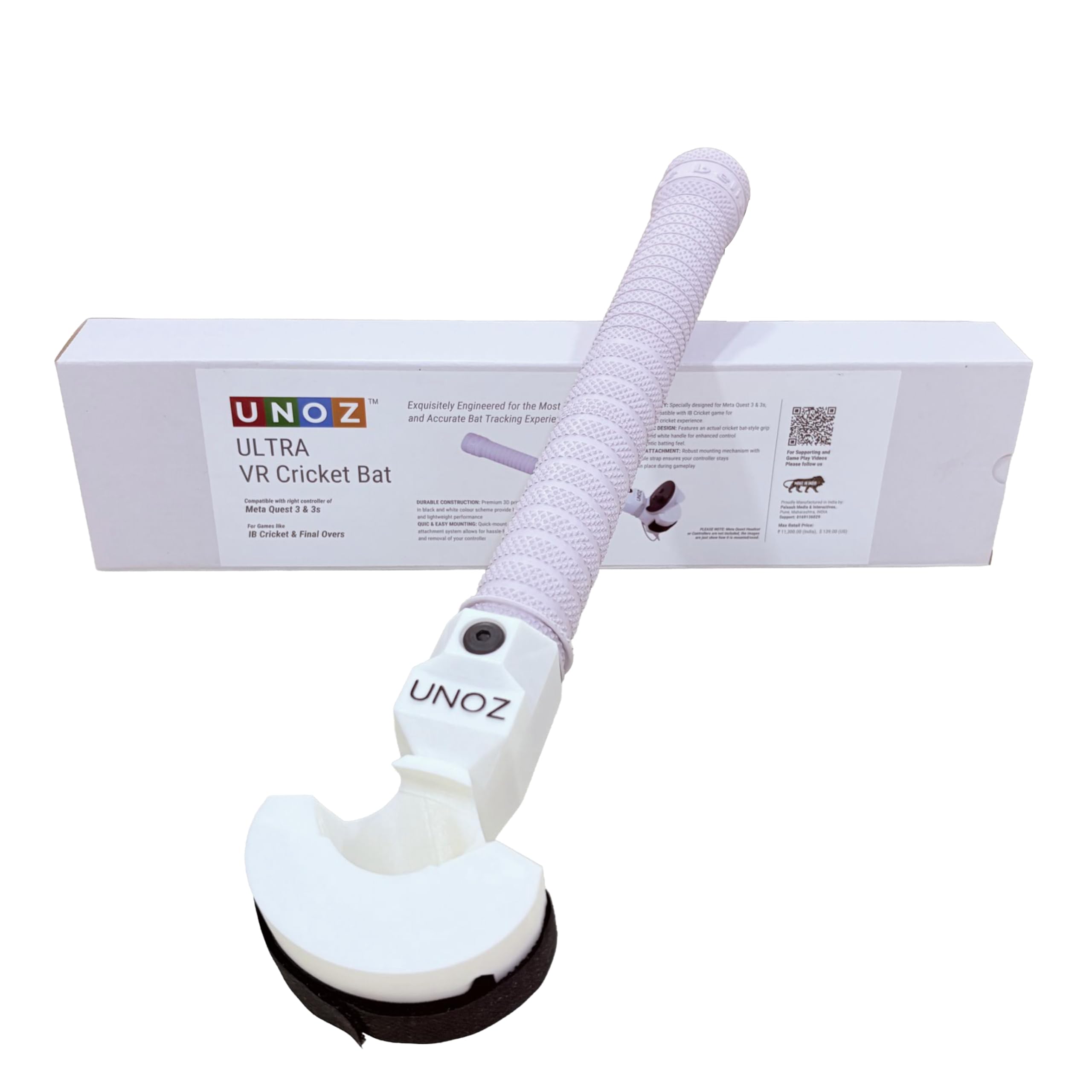 Ultra VR Cricket Bat Mount Compatible with Meta Quest 3 & 3S Right Controller (Best Tracking, Grip Style and Color May Differ, Controller or Device not Included)-image-38