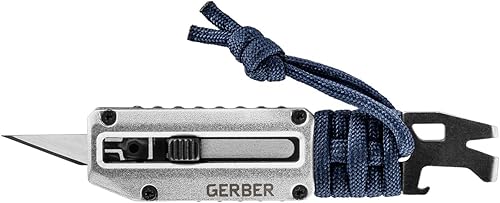 Miniatura 12 de Gerber Gear Prybrid Utility Cúter con barra de palanca, cuchillo multiherramienta de bolsillo con hoja retráctil, cuchillo para uso diario, gris