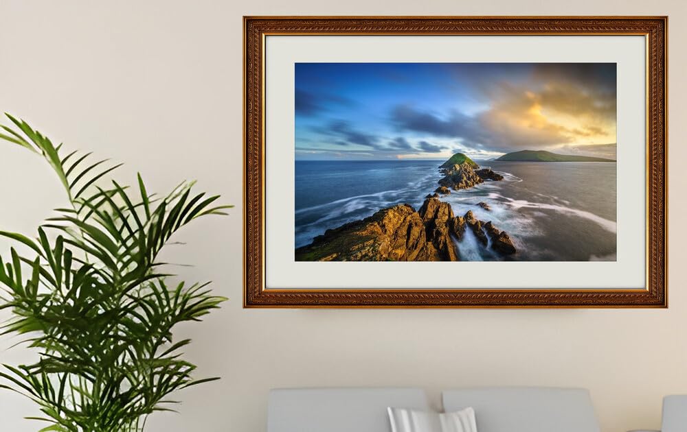 JVERF - JZZG22869 Ireland Coast Kerry Dunmore Head Clouds Crag| Self-Adhesive Painting | Frameless