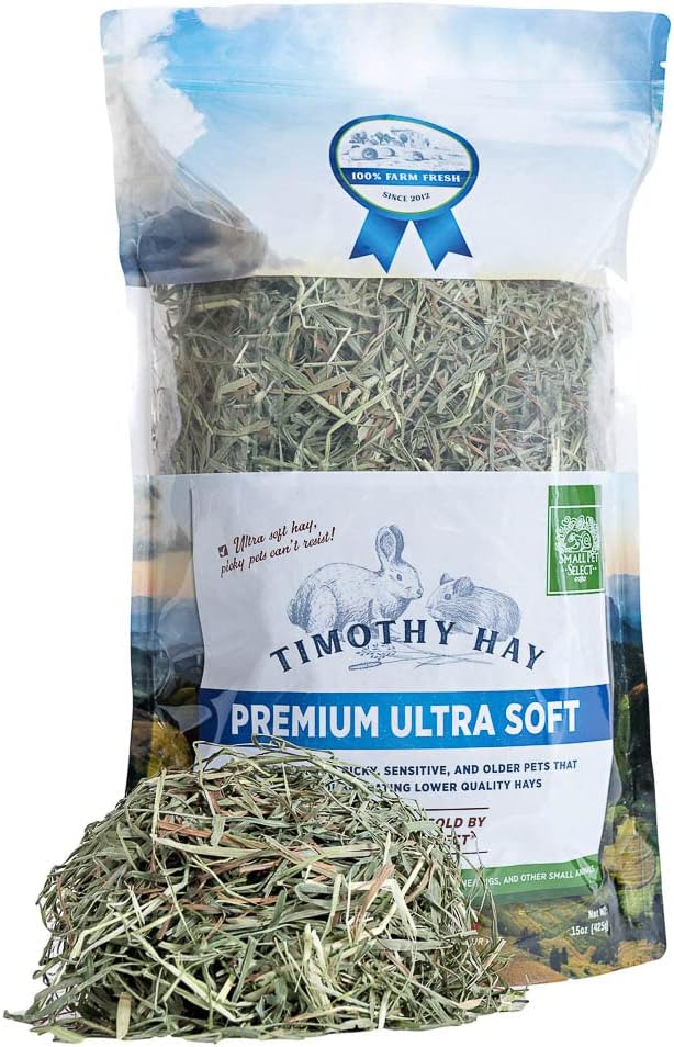 Premium Ultra Soft Timothy Hay, Rabbits, Guinea Pigs, Chinchillas, 15oz