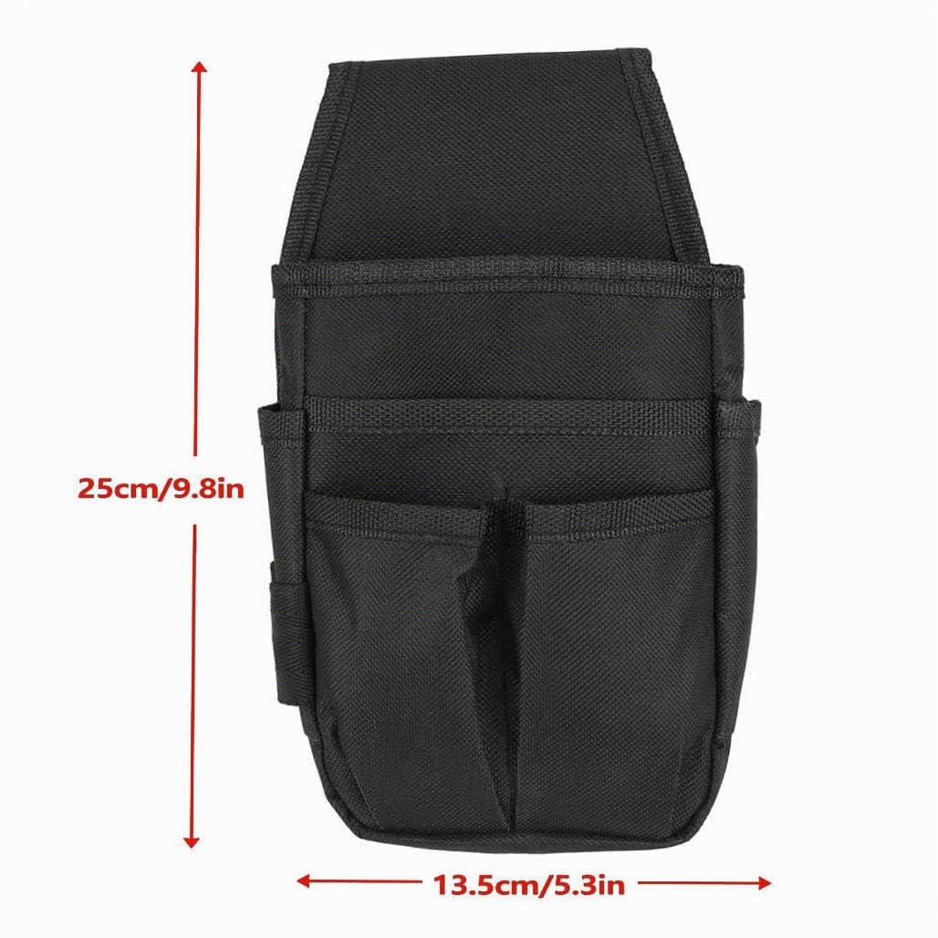 Binnan Borsa da Cintura per Attrezzi,Tasca per Attrezzi Borsa degli Attrezzi Tela Oxford Borsa Porta Attrezzi Nera