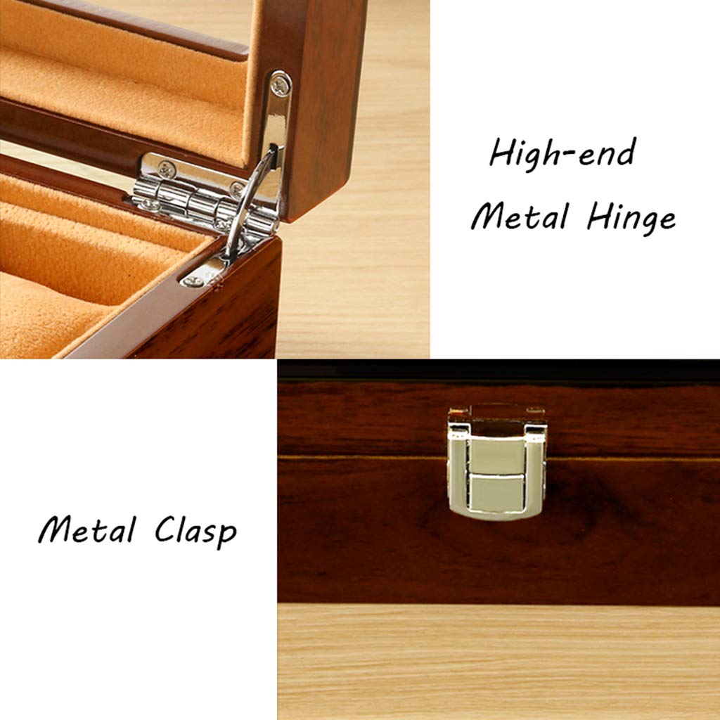 Caja Grande para Relojes de Hombre: 18 Compartimentos, Organizador de exhibición de Relojes de Madera de Lujo con Tapa de Cristal y Cierre metálico.