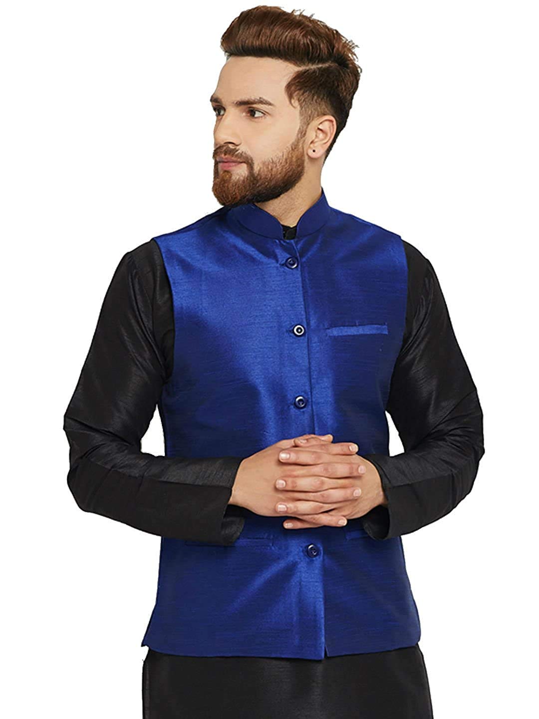 abh lifestyle Men's Silk blend waistcoat set-picture-32