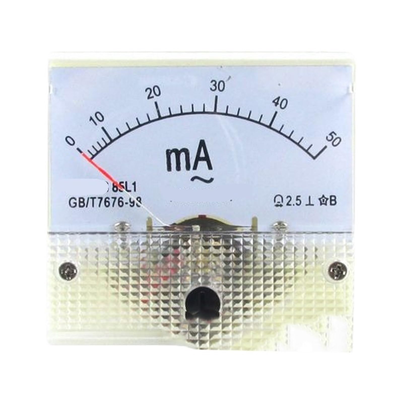 Ampèremètre analogique de tableau 20mA AC modèle 85L1 boîtier blanc - 3
