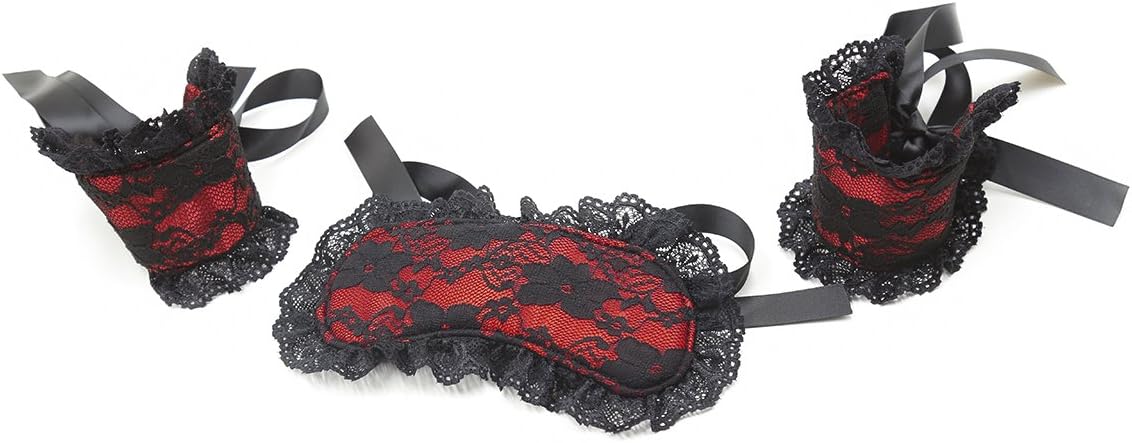 Lace Bondage Blindfolds Satin Sexy Sleep Eye Mask Silk Cover Handcuffs Sex Toys Roleplay