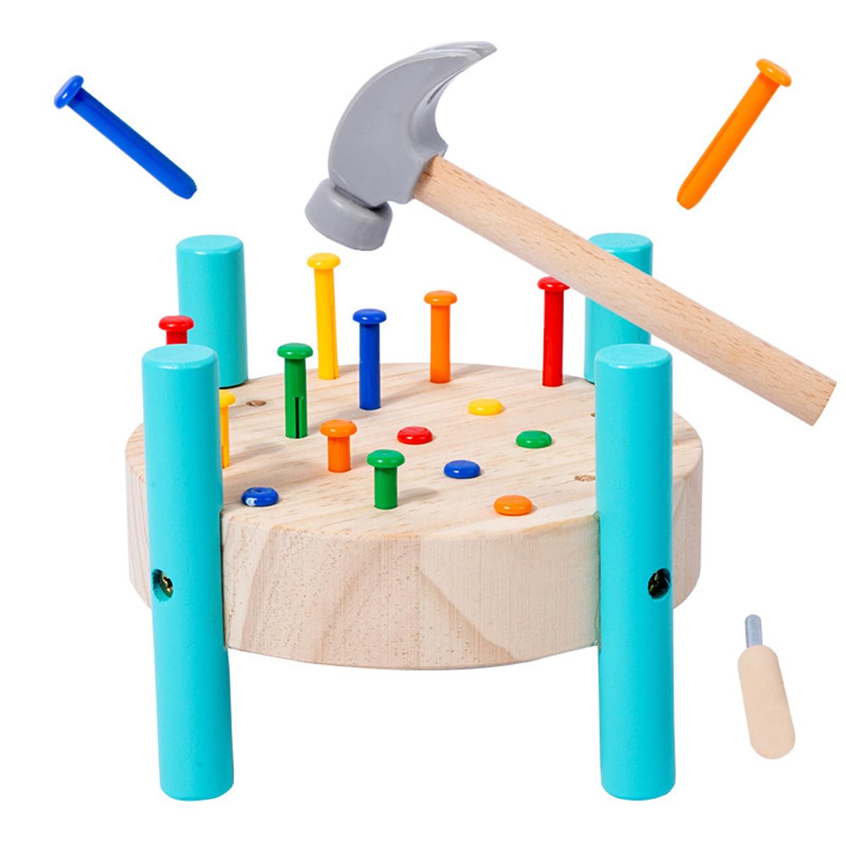 その他 Pingu Wooden Toy Hammer Game Wooden Rabbit Hit Gophers Hammer Game - Whack-a-Mole and