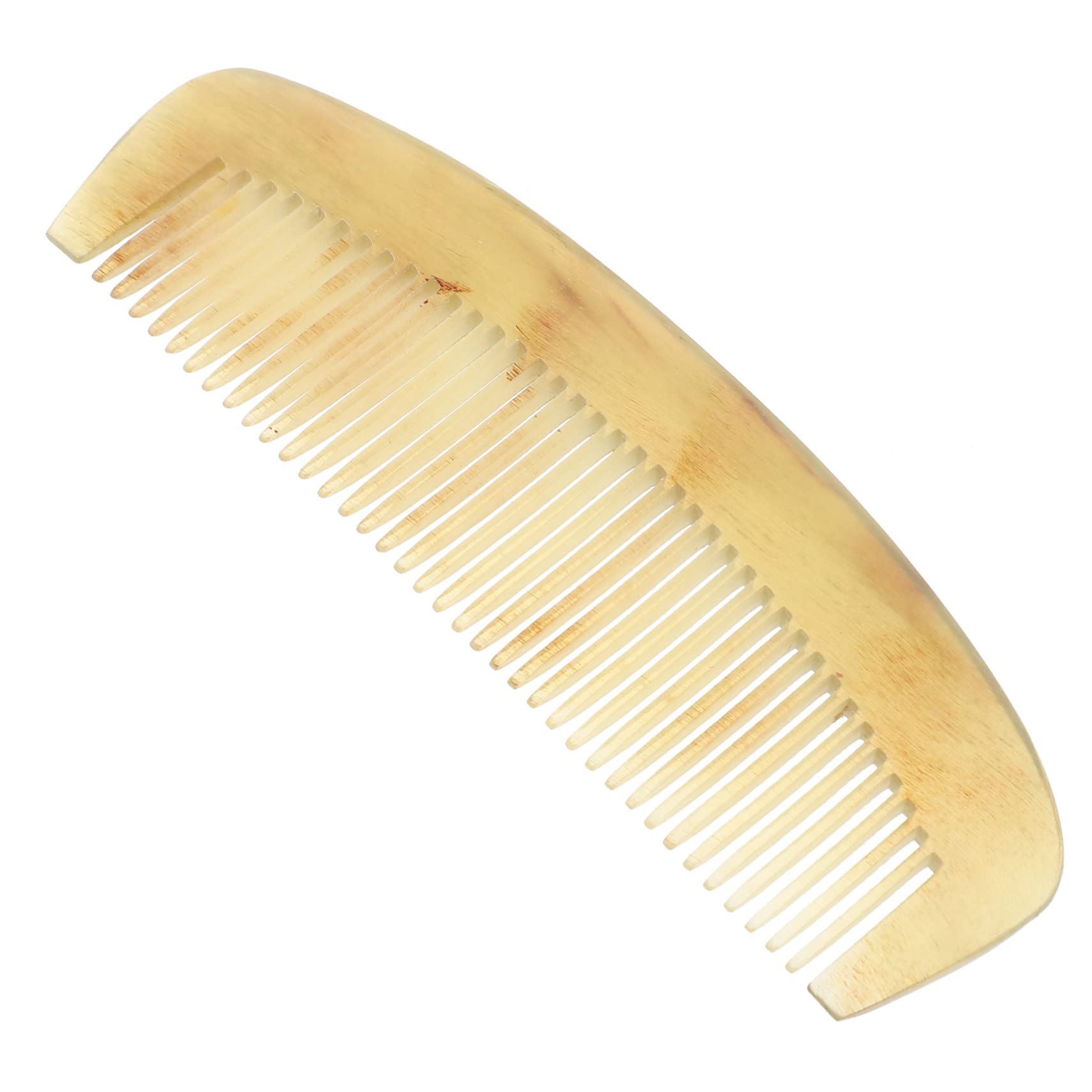 minkissy Peine de Cuerno Antiestático para Mujeres y Niñas Accesorio para Peinado y Cuidado del Cabello Rizado para Masajear el Cabelludo y Peinar la Barba