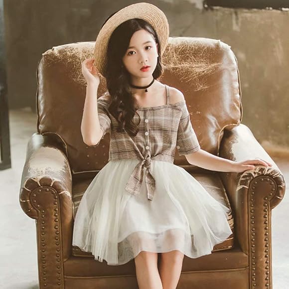 Amazon | Burning Go オフショルダー ワンピース 韓国子供服 キッズ 