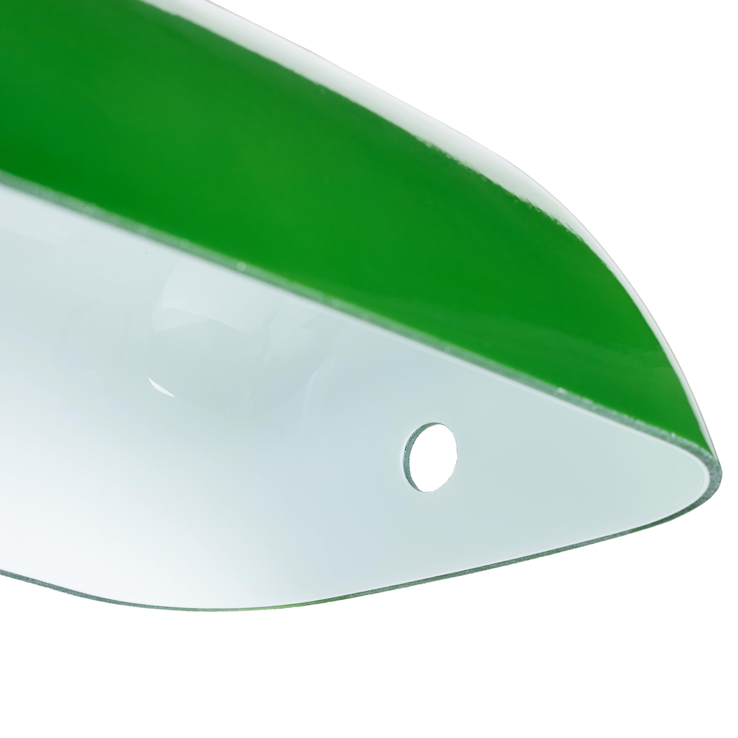 Relaxdays Abat-Jour de Rechange pour Lampe de banquier, Verre, HxLxP : env. 7,5 x 22,5 x 13,5 cm, Vert