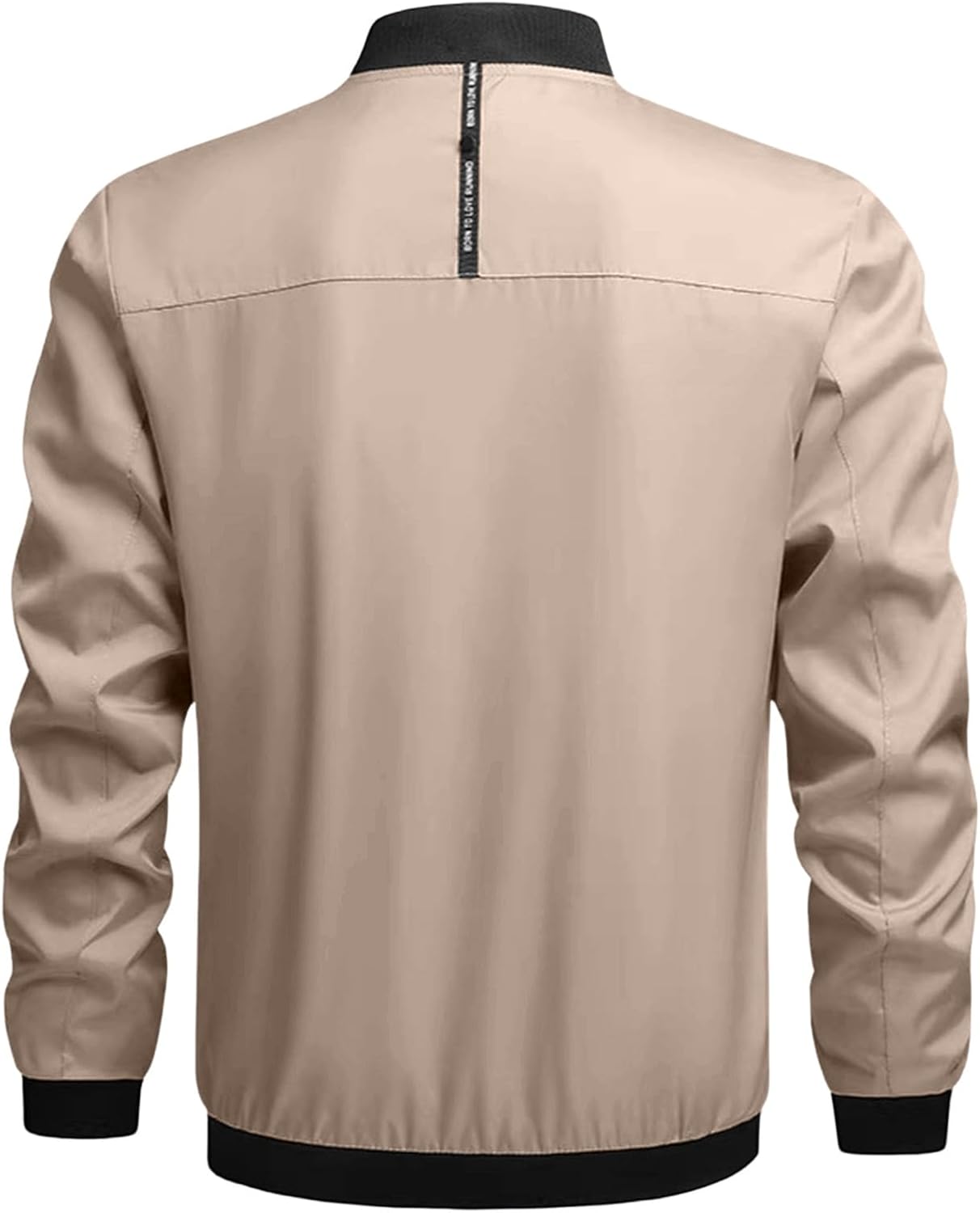 Men's Stand Collar Zip Up Jacket Long Sleeve Lightweight Comfy Coat Casual Athletic Spring Fall Winter Outerwear