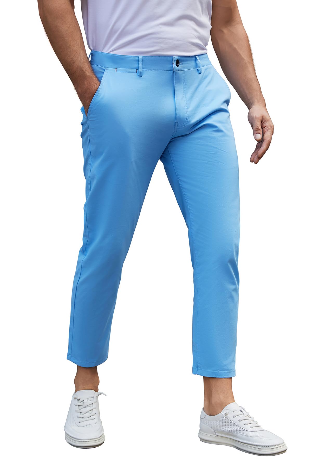 Pantalon extensible homme chino confort décontracté 7/8 - 7