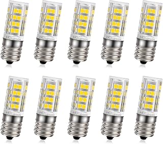 Ruiandsion E17 LED Bulb Microwave Oven Light,4W AC 110-130V,40W Incandescent Equivalent,2835 52SMD White LED Bulb for Range Hood Refrigerator Lights-Pack of 10