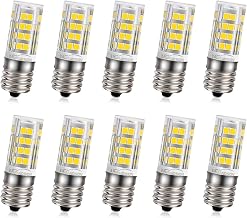 Ruiandsion E17 LED Bulb Microwave Oven Light,4W AC 110-130V,40W Incandescent Equivalent,2835 52SMD White LED Bulb for Range Hood Refrigerator Lights-Pack of 10