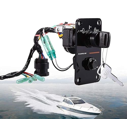 Miniatura 2 de Panel de interruptores principal Conjunto de panel de interruptor de llave de motor único On-Off-Start 704 Caja de control para Yamaha Outboard