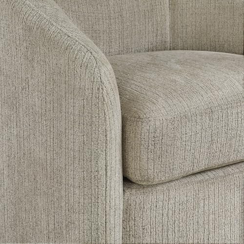 OSP Home Furnishings Bella Coastal Upholstered Barrel Swivel Chair, Marble Beige by OSP Home Furnishings - Used condition - Image 5