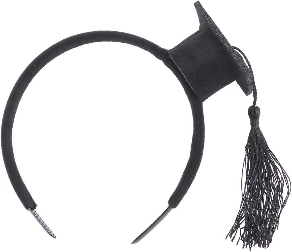 Amosfun Mini Doctoral Cap Hair Band Graduation Party Stereoscopic Headdress Hair Clip Graduation Decoration