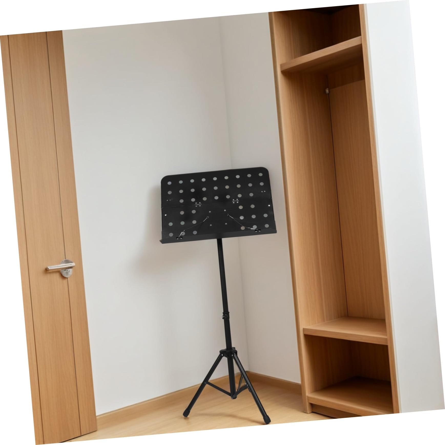 Atril para Partituras Plegable Portátil Negro con Altura Ajustable | Plástico E Hierro, para Piano E Instrumentos, Uso en Viajes y Práctica, Imagen Profesional