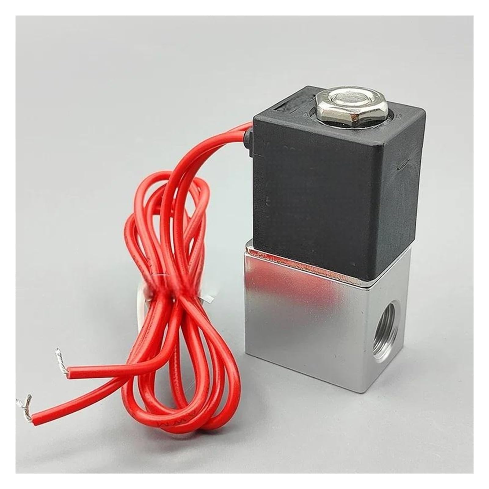 Électrovanne 24V CC 1/4" normalement fermée à action directe pour eau air gaz