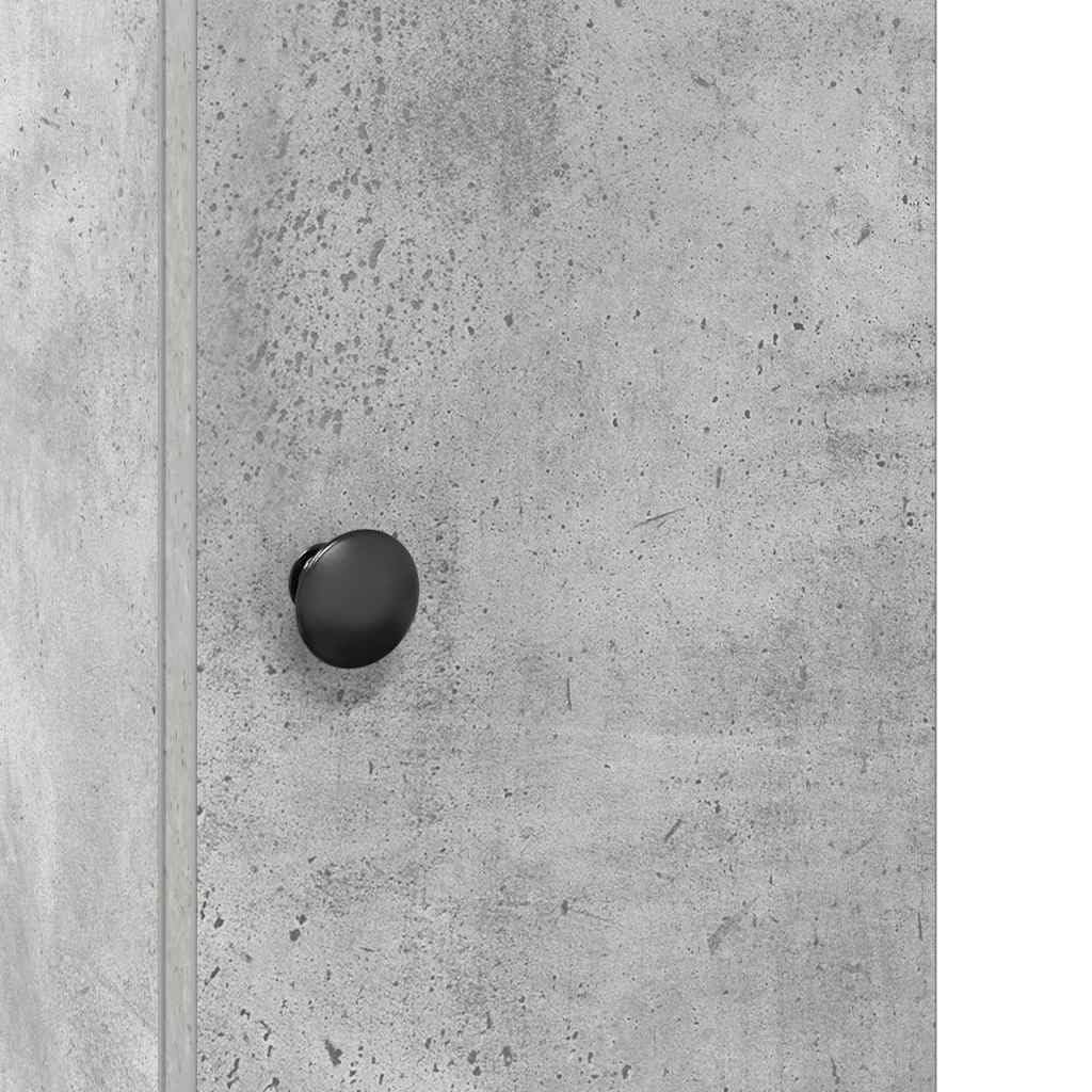vidaXL Mobile da Bagno con Portarotolo Grigio Cemento 20,5x22x72 cm, mobiletto portaoggetti per Bagno