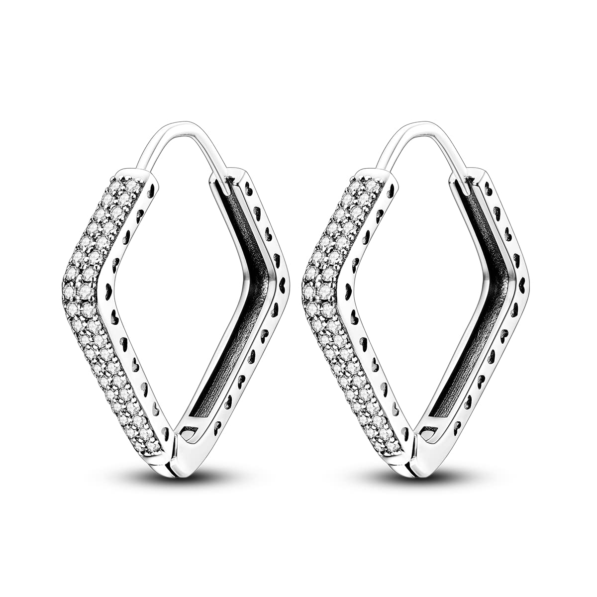 Pendientes de aro de plata de ley 925 para mujer, hipoalergénicos, estilo huggie — view 43